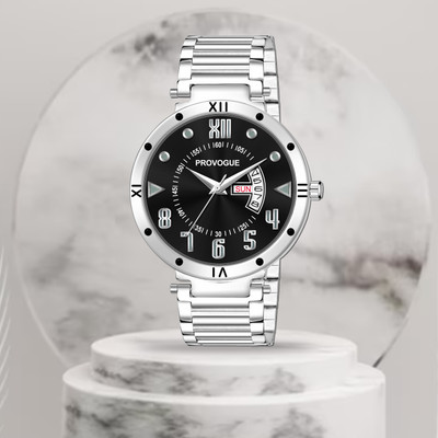 PROVOGUE PRV-221-BLACK Stylish Day and Date Analog Watch  - For Men