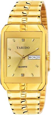 Tarido TD9151YM11 TD9151YM11 Original Gold Plated Day & Date Watch & Golden Chain Analog Watch - For Men Analog Watch  - For Men