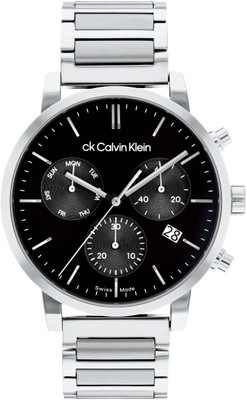 Calvin Klein Swiss Gauge Calvin Klein Swiss Gauge Swiss Qtz Black Round Dial Men's Watch / Analog Watch  - For Men