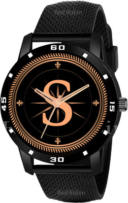 PRATHSHYA ENTERPRISE F09-05ALPHA-S-AVO-BLK-SFR Fancy Design Stylish Dial Brown Leather Strap Men Wrist Watch Analog Watch  - For Boys