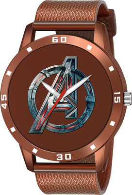 LAXMO New Branded & Stylish Fab Brown Avenger Dial & Brown PU Belt Watch For Mens Analog Watch  - For Men