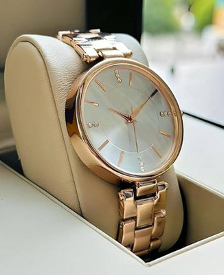 MAHAVIRA COLLECTION ROSE_GOLD_WHITE_DIAL Women Atractive Rose Gold Color Luxury Trending Watch Analog Watch  - For Women
