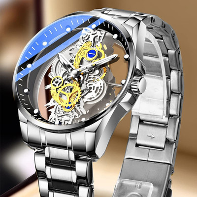 Glowme SkeletonRound Muskan Creations Analog Watch  - For Men
