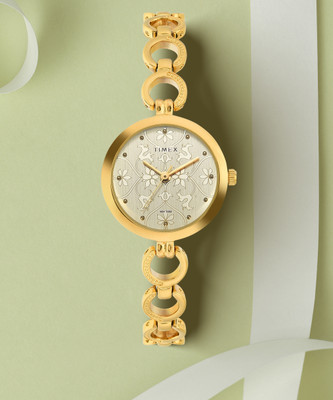 TIMEX Champagne-Dial Analog Watch  - For Women