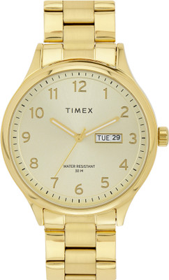 TIMEX TWEG18442 Champagne Round Dial Quartz Analog Watch  - For Men