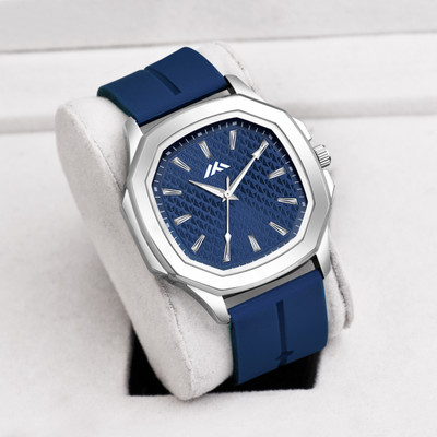 LEBENSZEIT LS6101BK Silicone Adjustable Strap With Square Finish AURA Look Premium Collection Analog Watch  - For Men