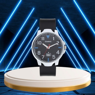 Giomex Stylish TMX002 Black Silicone Black Strap_1 Analog Watch Analog Watch  - For Men
