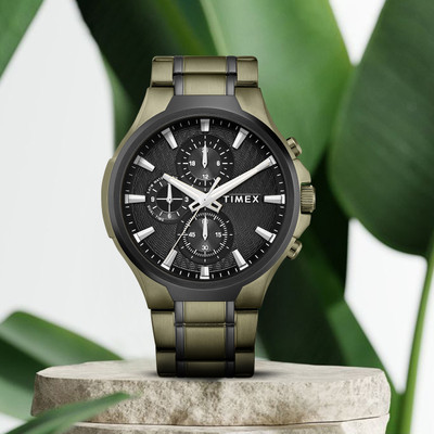 TIMEX Dual Time Multifunction, Black Dial Analog Watch  - For Men