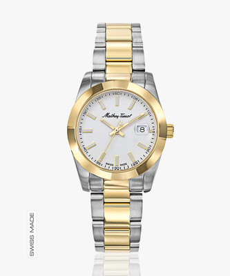 Mathey-Tissot D450BI Swiss Made Quartz White Dial Analog Watch  - For Women