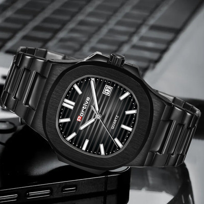 Portive 3002_PLAIN_BLACK 3002 Analog Watch  - For Men