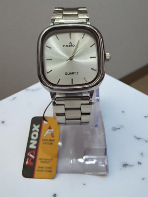 RS TRADER CO fanox silver chain Silver dial watch for men Stylish Silver Dial with Silver Metal Strap Watch For Men Analog Watch  - For Men