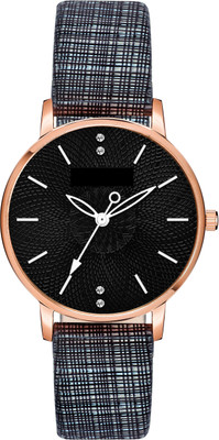 CRESTLONE New Fancy Diamond Dial Round Case Coloful Leather Belt New Fancy Diamond Dial Round Case Colorful Leather Belt Analog Watch  - For Girls