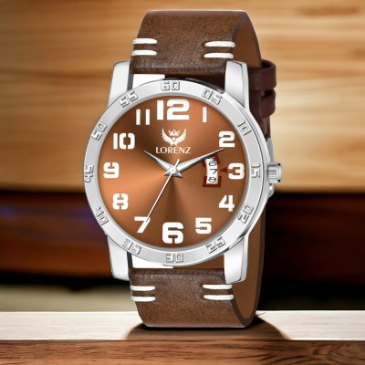 LORENZ MK-3070K Lorenz Date Edition Brown Dial Analog Watch for Men | Watch for Boys- 3070K Analog Watch  - For Men