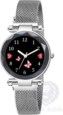 Victox Enterprise Silver Harty Butterfly magnet Analog Watch  - For Girls