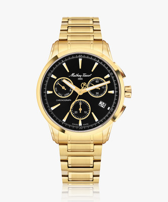 Mathey-Tissot H198CHPN Swiss Made Lancelot Chronograph Quartz Black Dial Analog Watch  - For Men