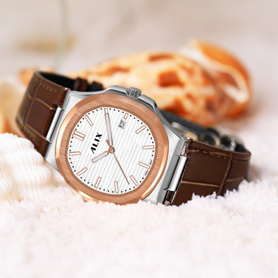 Alix AL2906 leather strap and waterproof Analog Watch  - For Men