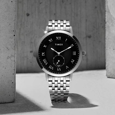 TIMEX 2Hands, Small Second Black Dial Analog Watch  - For Men