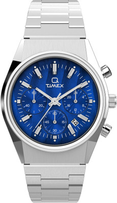 TIMEX TW2W33700UJ Q Timex Blue Round Dial Analog Watch  - For Men