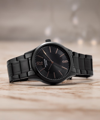 SONATA Poze Black Strap with Gun Dial Analog Watch  - For Men