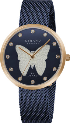 Strand By Obaku Glitterfly Ocean Glitterfly Ocean CZ Stone Stone Analog Watch  - For Women