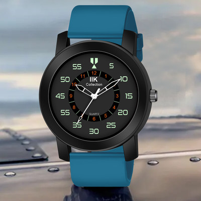IIK Collection IIK-977M1 Silicon Strap Watch for Men Round Dial with Adjustable Flexible Silicon Strap Analog Watch  - For Men