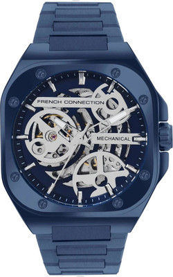 French Connection FCA15UM Blue Textured Dial | Automatic Watch For Men's | FCA15UM Analog Watch  - For Men