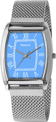 Reboot 124 Ice Blue Roman Figure Dial with Stainless Steel Self Adjustable Chain 124 Ice Blue Roman Figure Dial with Stainless Steel Self Adjustable Chain Analog Watch  - For Men