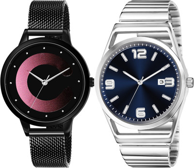 TVILLA Blue Dial Date Function TV-LR154 Analog Watch  - For Men & Women