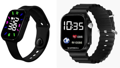 MVS Combo Of Two LED Digital Square Watch for Boys & Girls Digital Watch  - For Boys & Girls