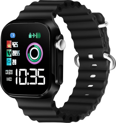 LOIS CARON D-1039 Teenagers LED Luxurious Fashion Silicone Black Colored Digital Watch - For Boys & Girls