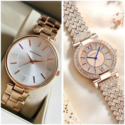 Americanviber DRW0010023 Premium Color Smooth Finish COMBO Pack 2 Analog Watch  - For Women