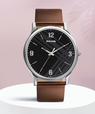 SONATA NP77105SL02W Essential Gents Analog Watch  - For Men