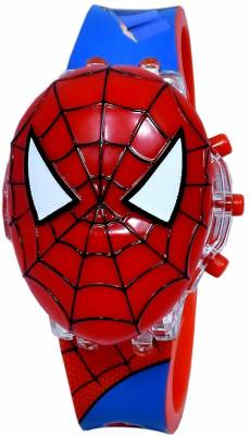 Ashna Collections 3D Action Figure SpiderMan Face Based Toy Design Digital  Glowing Watch with Disco Music and Blinking Lights for Kids | for Boys  Girls- Good Birthday Return Gift Digital Watch -