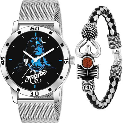 just like MHC_2 Set Of 2 Analog Gods Dial Wrist Watch And With Leathers Bracelet combo Watch Analog Watch  - For Men