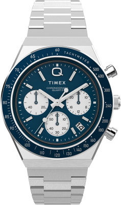 TIMEX TW2W51600UJ Q Timex Blue Round Dial Analog Watch  - For Men