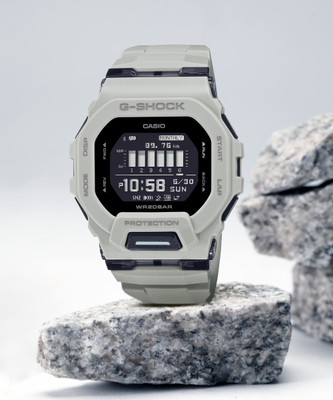 CASIO GBD-200UU-9DR G-Shock Dial White Resin Strap Digital Watch  - For Men