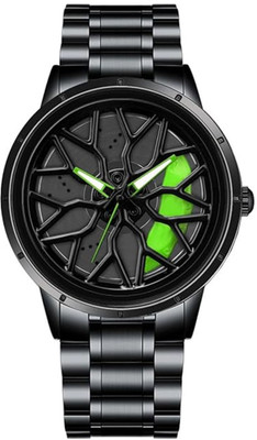 Ns fashion Rotating Wheel Analog Quartz Stainless Steel Wrist Watch for Men Boys Analog Watch  - For Men