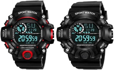 HALA Wrist Sport Ultra Combo with Water Resist Pack of 2 Digital Watch  - For Men