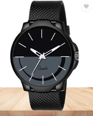 Miss Perfect Simple Black Round Dial Pu Strap With Matt Finish Analog Watch - For Boys Analog Watch  - For Men