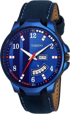 house of common TD3122SL04 New Generation Blue Dial Blue Genuine Leather Strap Day & Date Working Wrist Analog-Digital Watch  - For Men