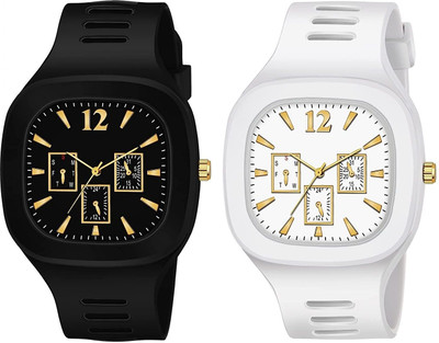 Hench Multi DIAL Strap Analog Silicon Strap ADDI Stylish Designer Analog Watch Combo Analog Watch  - For Boys & Girls