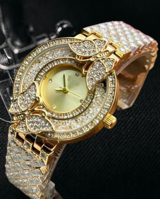 SHIVTRADRE Butterfly Full diamond stone Fashionable Analog Watch  - For Girls