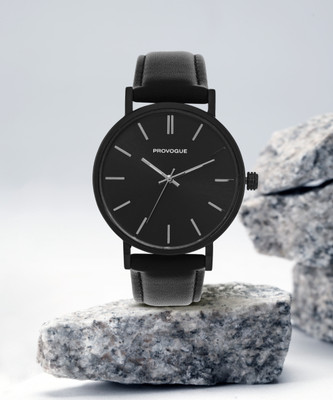 PROVOGUE Artificial Leatherette Strap watch Classy look premium quality semi water resistant wirst Analog Watch  - For Men