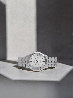 price history - Titan Titan with Date White & Silver Dial Silver Stainless Steel Strap Analog Watch  - For Men