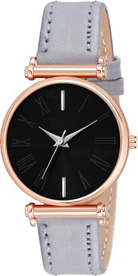 Red Robin TTN-BLK-RLX-RG-GRY-L Classic Design StylishGrey Dial Grey Leather Strap Women Wrist Watch Analog Watch  - For Girls