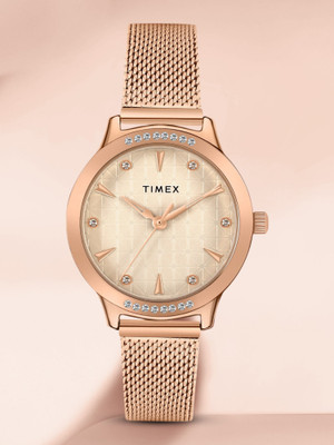 TIMEX Rose Gold Dial Analog Watch  - For Women