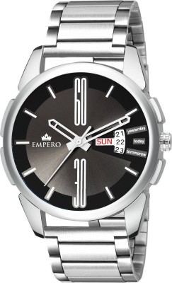EMPERO EMPERO Working Day & Date Display Stainless Steel Chain With Black Dial Analog Watch  - For Men