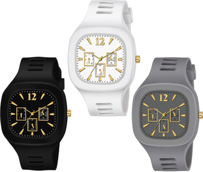 frozil ADDI Designer Combo Watch for Mens & Boys Pack Of 3 Analog Watch  - For Men