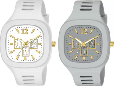 EDDY HAGER EH-361-WH-GR Stylish Working Date Analog Watch  - For Boys