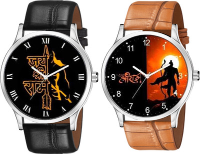 just like combo-2 Rama Pack Of 2 God Ram Dial Leathers Strap Designers Watch Analog Watch  - For Men